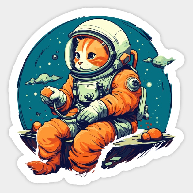 Meowstronaut Sticker by Purrestrialco